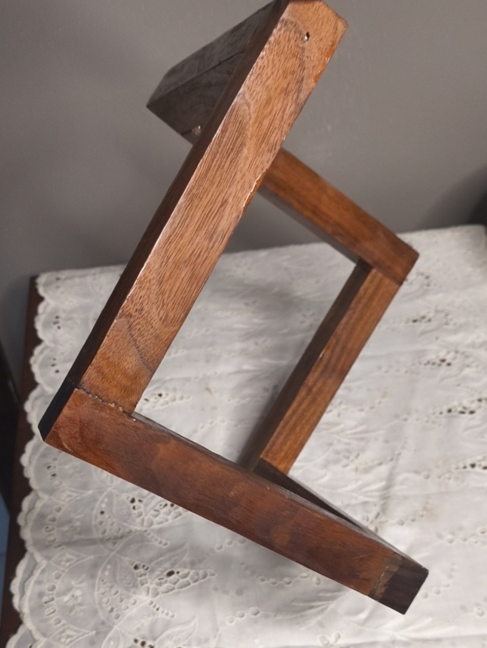Rustic Blk Walnut Handmade Display. Cool Modern Item. Art And Function!